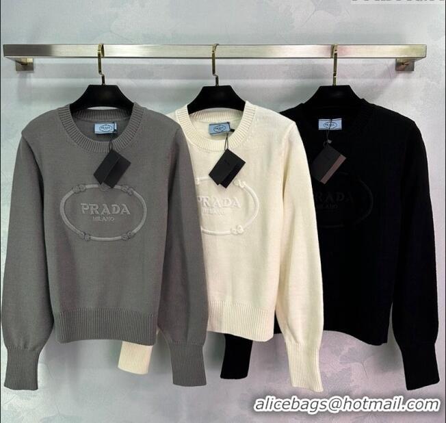 ​Top Grade Prada Sweater 1123 White/Black/Grey 2024