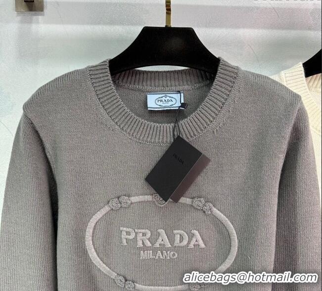 ​Top Grade Prada Sweater 1123 White/Black/Grey 2024