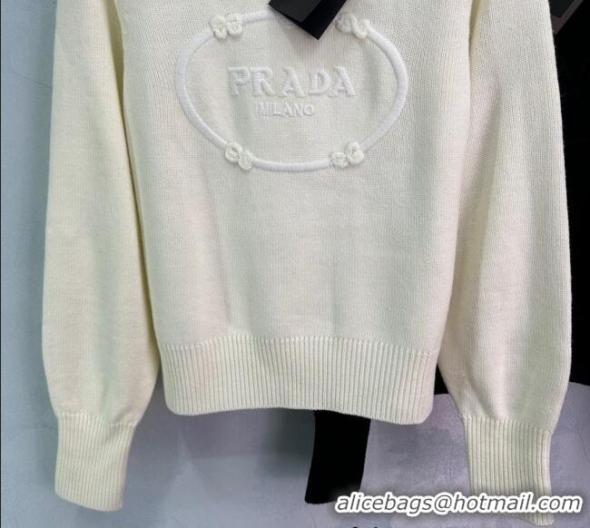 ​Top Grade Prada Sweater 1123 White/Black/Grey 2024