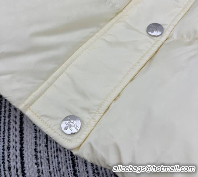 Super Quality Prada Down Jacket with Belt 1203 White 2024