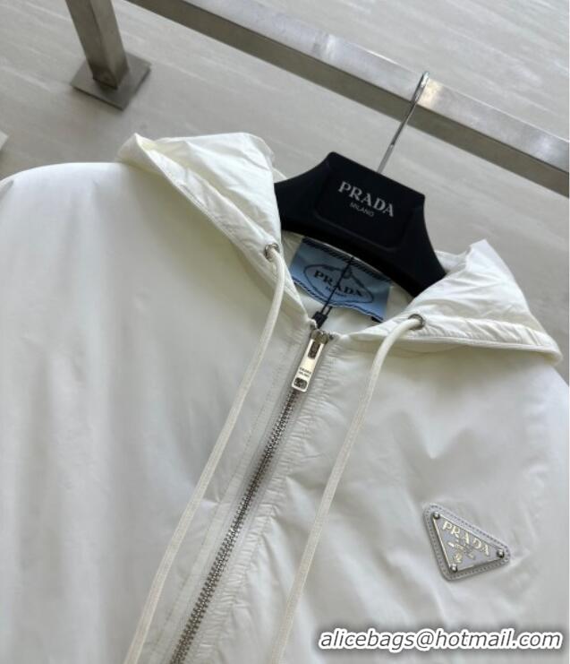 New Fashion Prada Padded Nylon Jacket 1203 White 2024