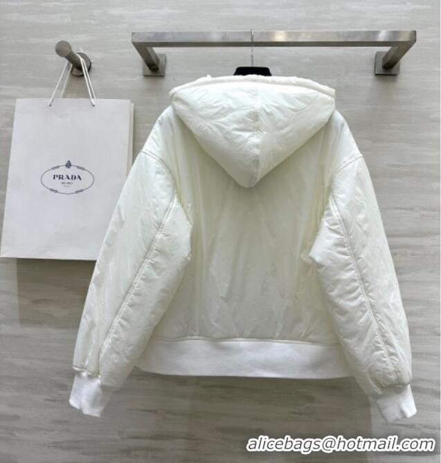 New Fashion Prada Padded Nylon Jacket 1203 White 2024