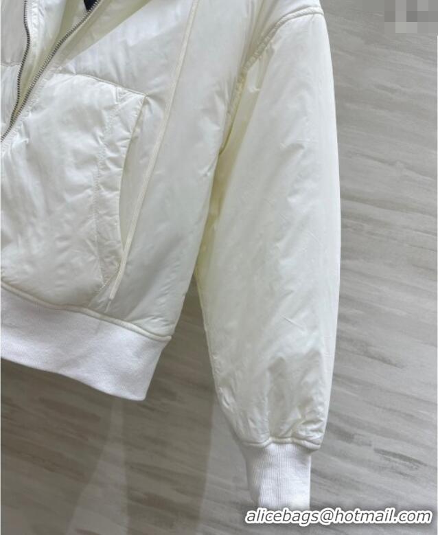 New Fashion Prada Padded Nylon Jacket 1203 White 2024