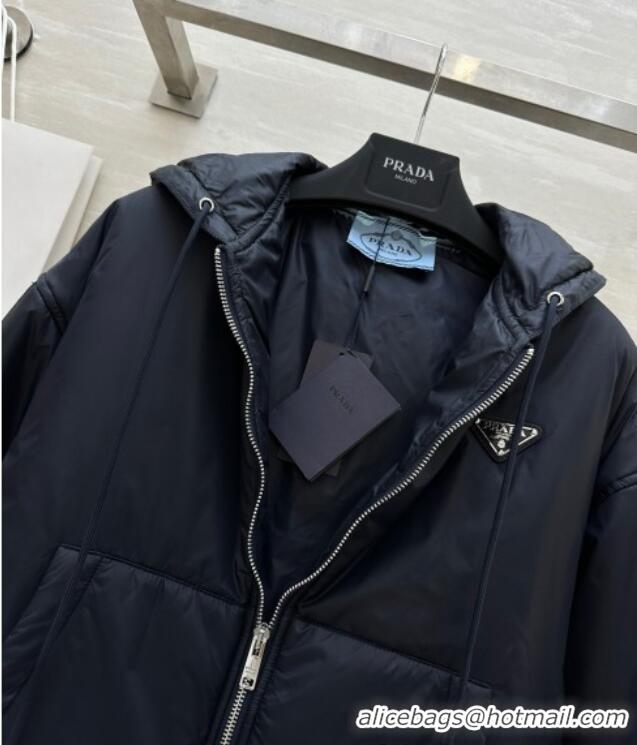 Shop Discount Prada Padded Nylon Jacket 1203 Black 2024