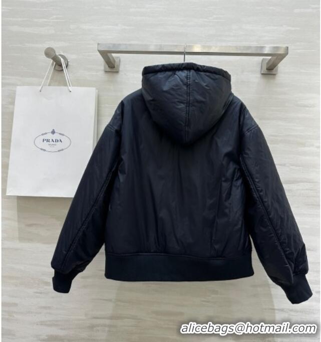 Shop Discount Prada Padded Nylon Jacket 1203 Black 2024