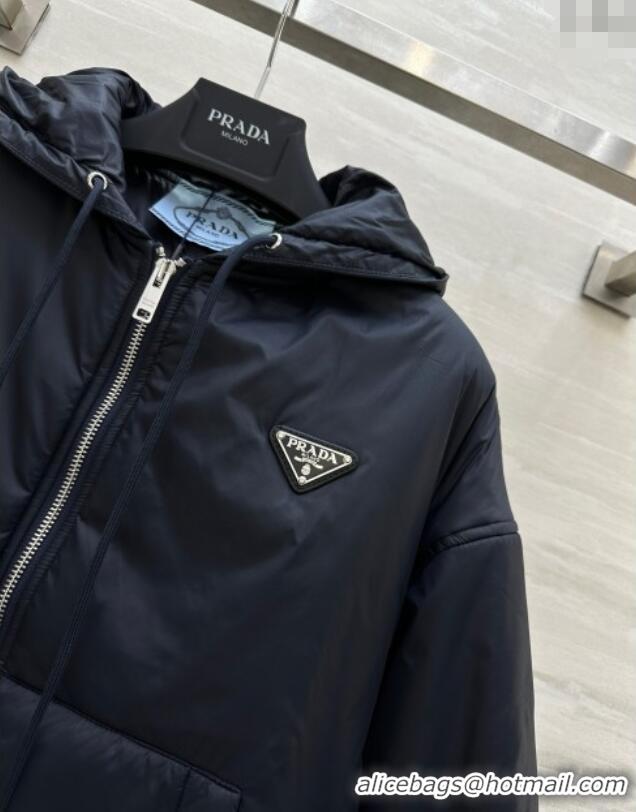 Shop Discount Prada Padded Nylon Jacket 1203 Black 2024