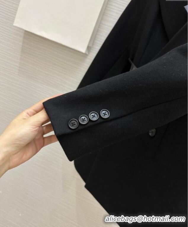 Unique Discount Prada Belt Coat 1203 Black 2024