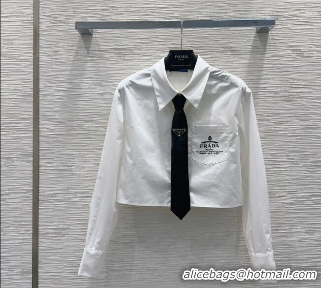 Trendy Design Prada Short Shirt 1203 White 2024