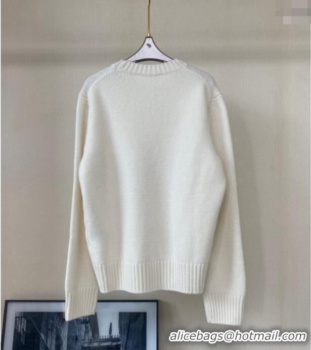 Well Crafted Prada Wool Cashmere Sweater 121901 White 2024