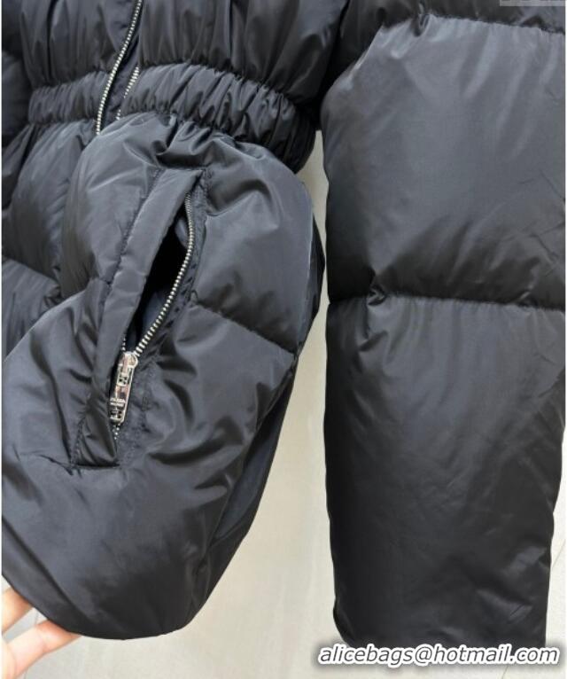 Well Crafted Prada Nylon Belted Down Jacket 121902 Black 2024