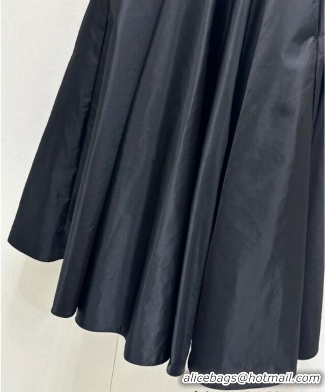 Well Crafted Prada Nylon Belt Long Skirt 1219 Black 2024