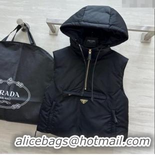 Affordable Price Prada Down Down Vest 0106 Black 2025