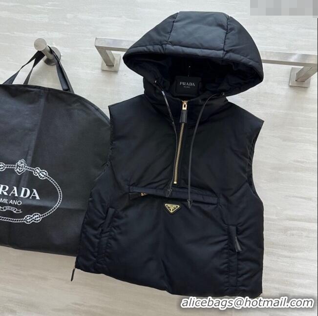 Affordable Price Prada Down Down Vest 0106 Black 2025