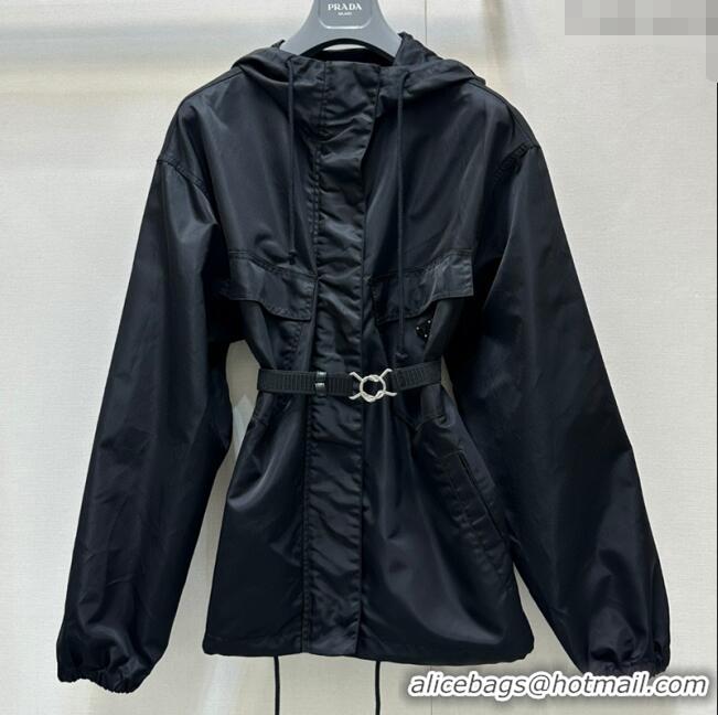 Luxury Discount Prada Nylon Jacket 021403 Black 2025