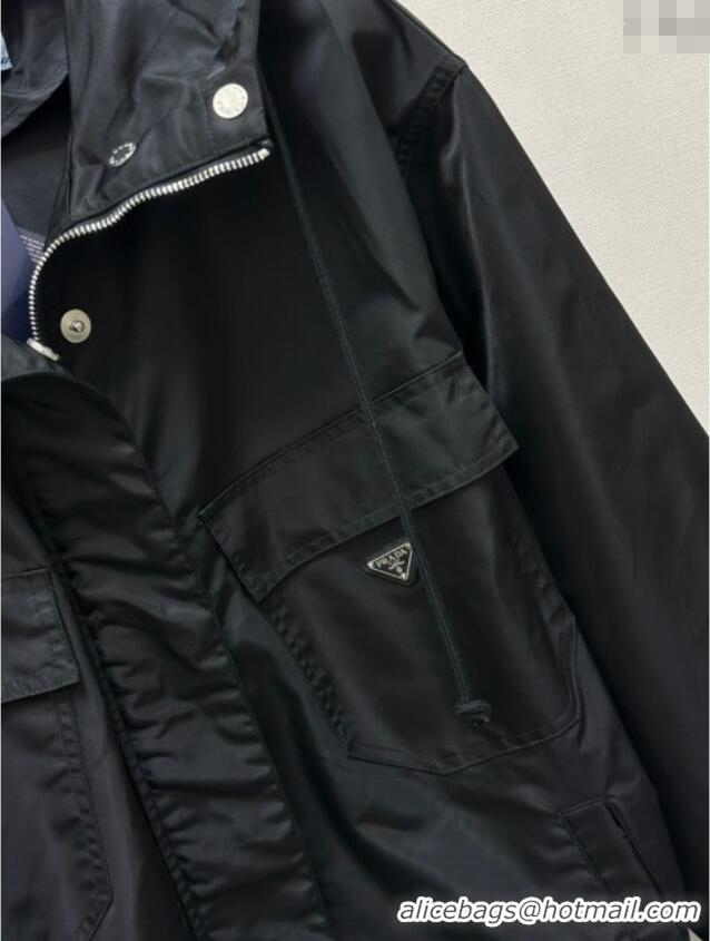 Luxury Discount Prada Nylon Jacket 021403 Black 2025