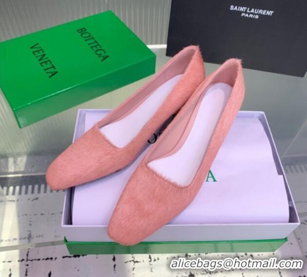 Charming Bottega Veneta Boogie Pumps 4.5cm in Haircalf Light Pink 0219113