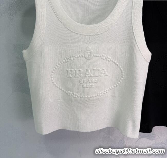 Grade Design Prada Wool Short Vest 0306 White/Black/Pink 2025