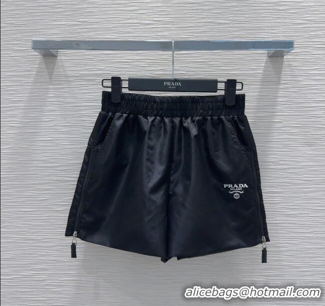 Top Design Prada Jacket and Shorts Set C0306027 Black 2025