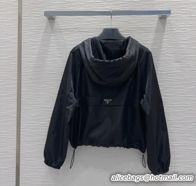 Top Design Prada Jacket and Shorts Set C0306027 Black 2025