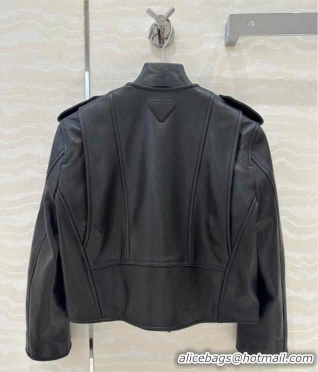 Unique Discount Prada Lambskin Jacket P031119 Black 2025