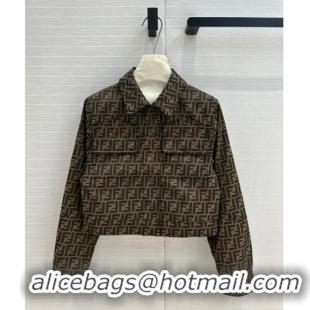 Buy Inexpensive Fendi FF Short Jacket 1203 Brown 2024