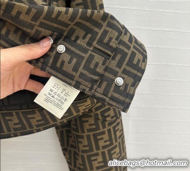 Buy Inexpensive Fendi FF Short Jacket 1203 Brown 2024