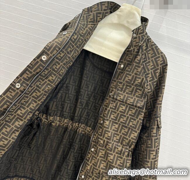 Buy Discount Fendi FF Coat 1203 Brown 2024