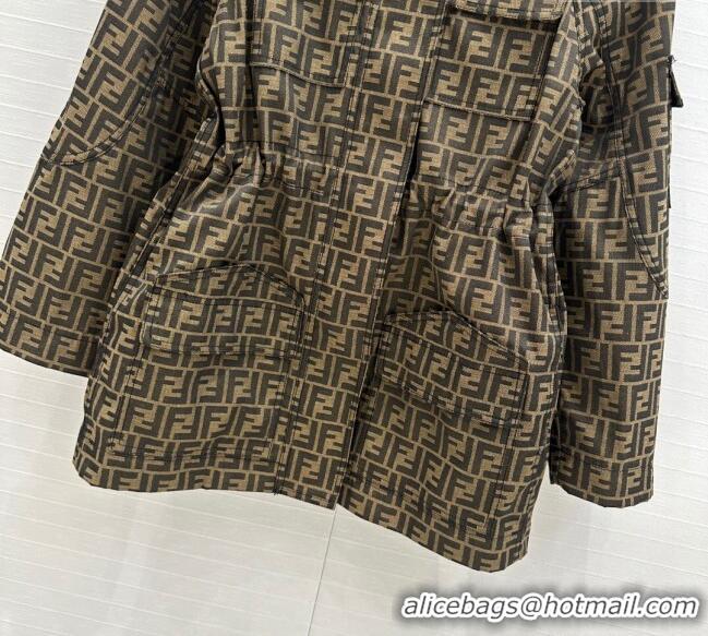 Buy Discount Fendi FF Coat 1203 Brown 2024