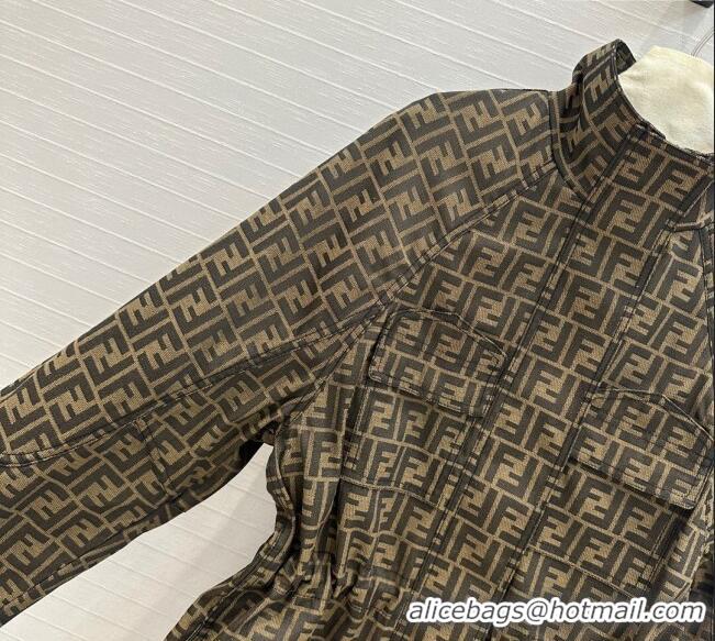 Buy Discount Fendi FF Coat 1203 Brown 2024