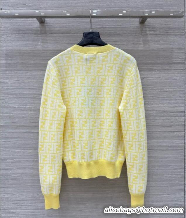 Affordable Price Fendi FF Cardigan F21106 Yellow 2025