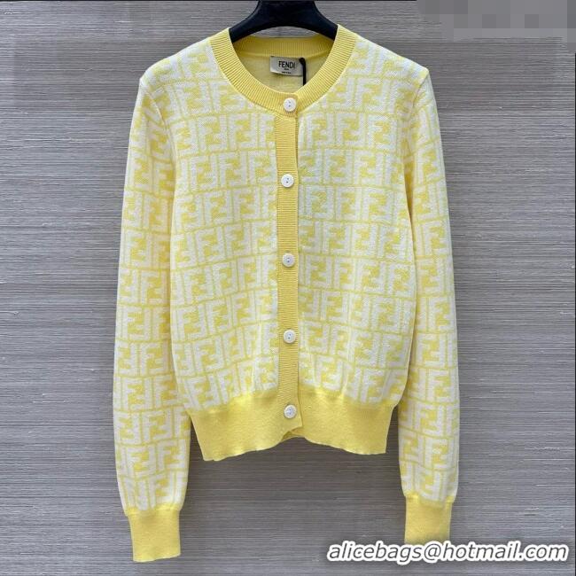 Affordable Price Fendi FF Cardigan F21106 Yellow 2025