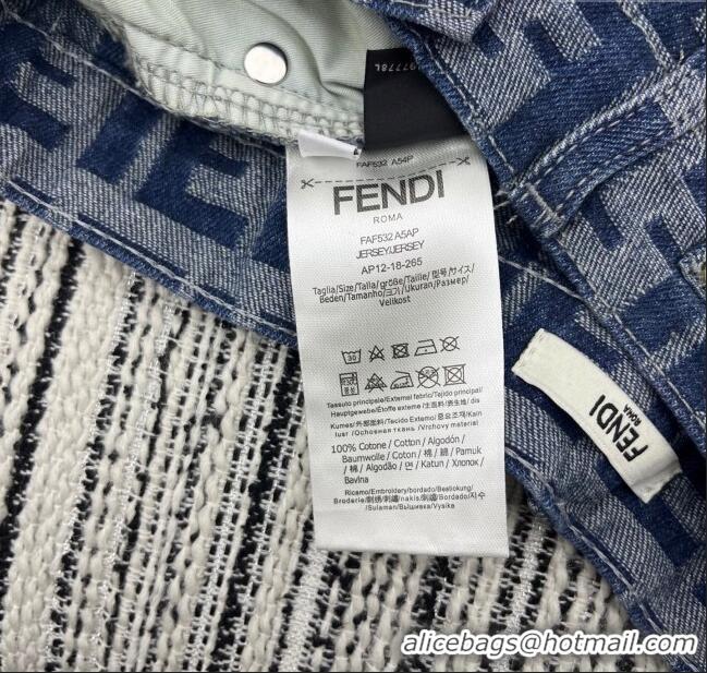 Unique Grade Fendi FF Denim Shorts 0214 Blue 2025