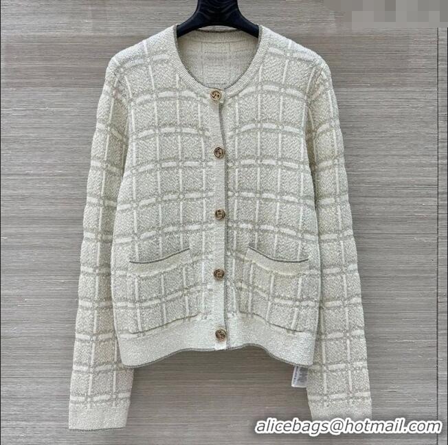 Top Design Gucci Wool Blend Cardigan 0116 White 2025
