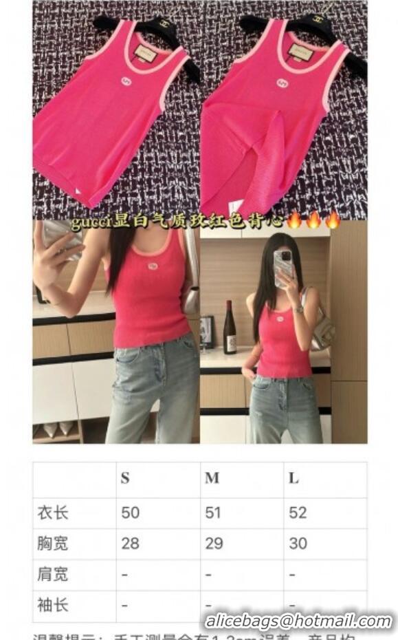 Top Grade Gucci Knit Vest G21118 Rosy 2025