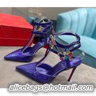 Best Price Christian Louboutin Maravilla Laminated Leather Pumps 10cm Purple 220045