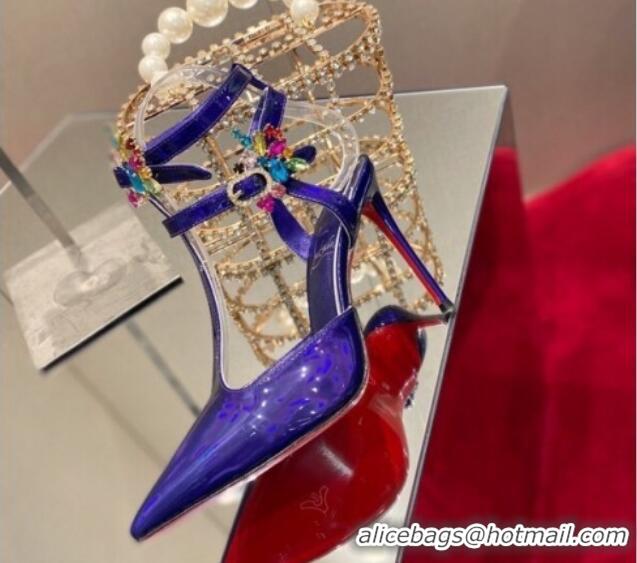 Best Price Christian Louboutin Maravilla Laminated Leather Pumps 10cm Purple 220045