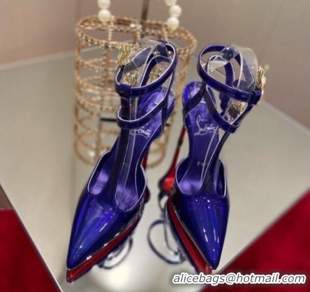 Best Price Christian Louboutin Maravilla Laminated Leather Pumps 10cm Purple 220045