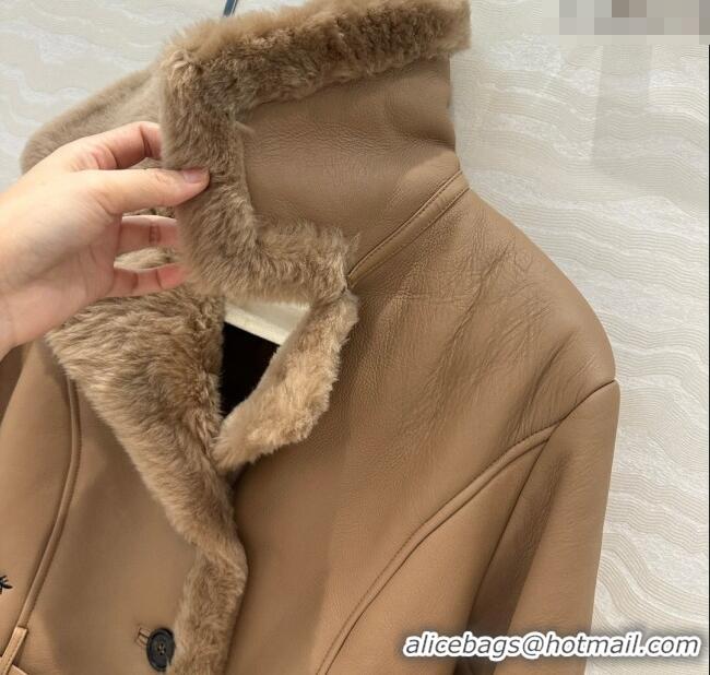 Market Sells Dior Lambskin and Shearling Jacket 0116 Brown 2025