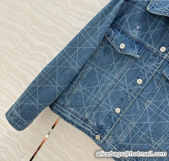 Best Product Dior Cannage Washed Denim Jacket 0215 2025