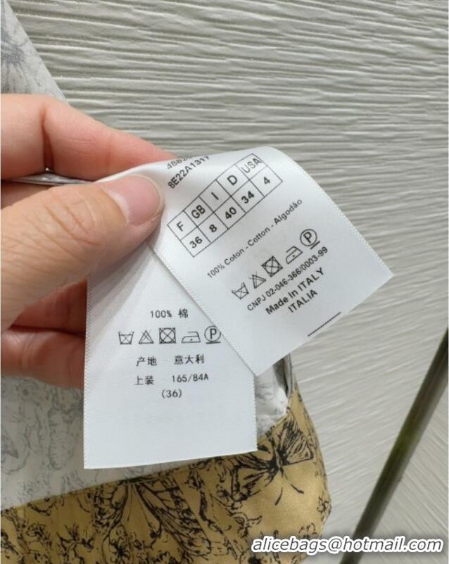 Best Product Dior Printed Dress C0306028 Beige 2025