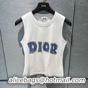 Traditional Discount Dior Logo Patch Vest C0306029 White 2025