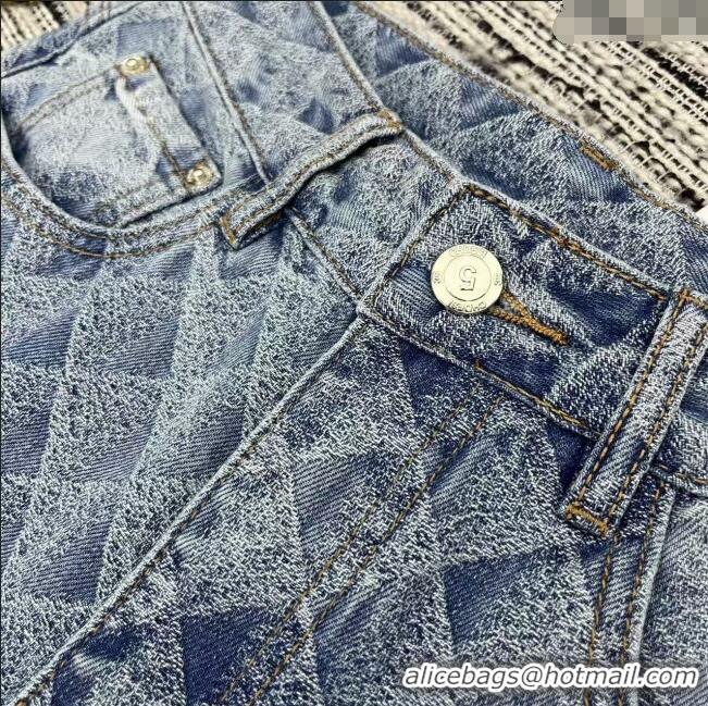 ​Trendy Design Chanel Printed Denim Jeans Washed 0214 Blue 2025