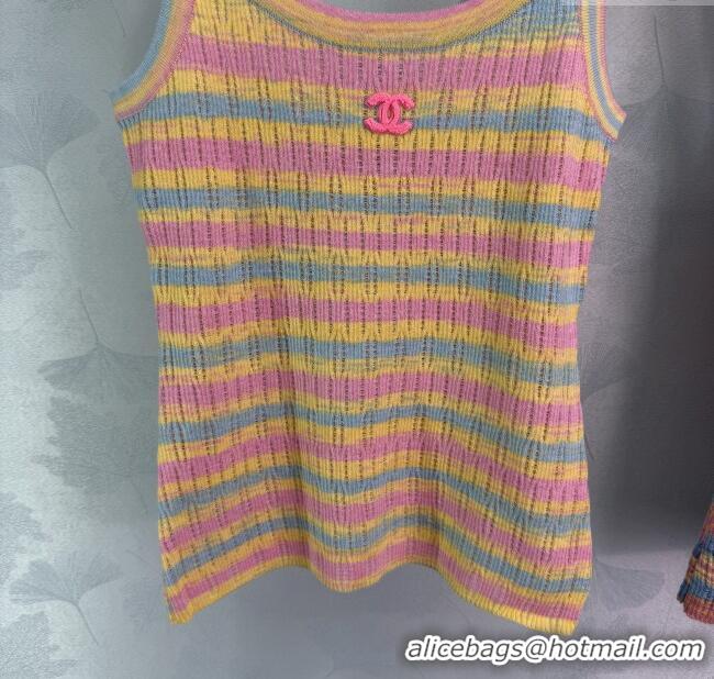 Buy Classic Chanel Multicolor Striped Vest 0306 2025