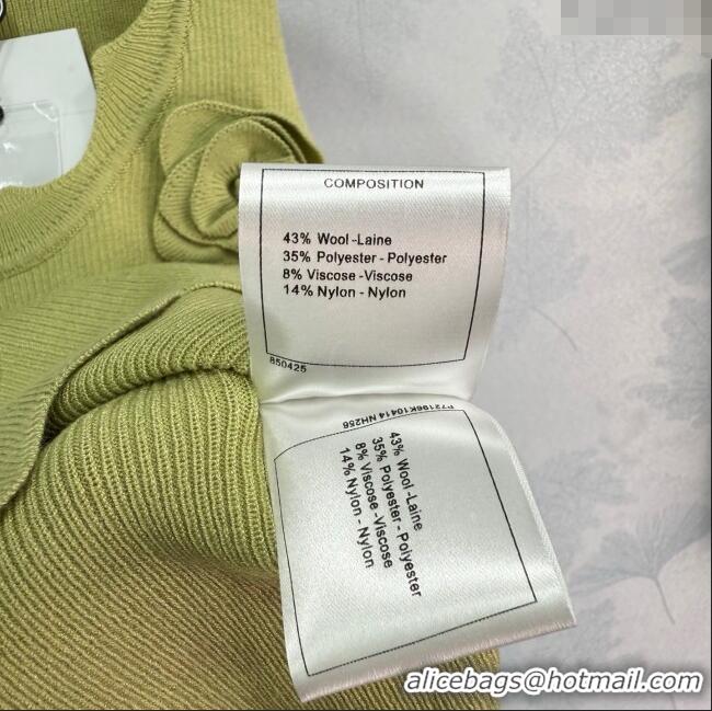 Best Quality Chanel Waved Trim Vest 0306 Black/Green 2025