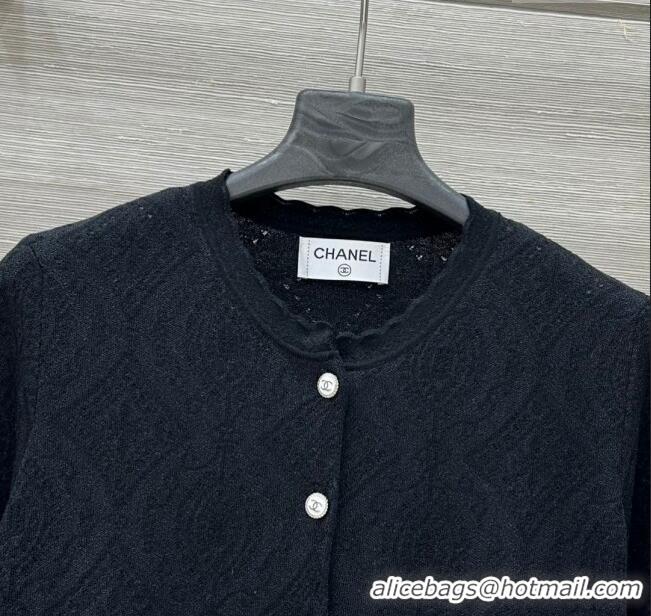 Buy Discount Chanel Wool Cardigan CH031122 Black 2025