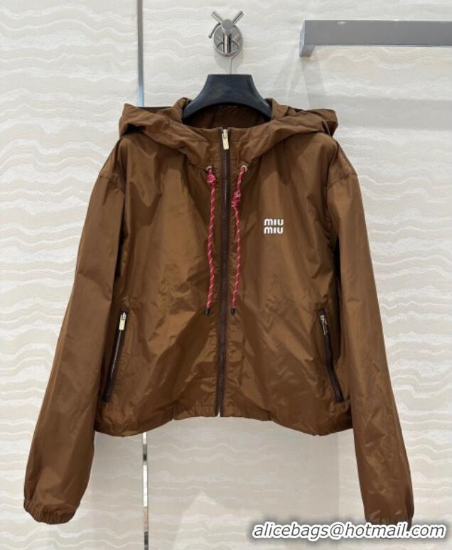 Best Price Miu Miu Short Jacket Caramel 0116 Brown 2025