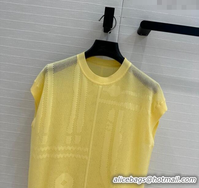 Well Crafted Hermes Knit Mesh Vest 0106 Yellow 2025
