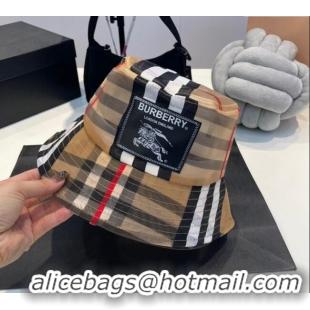 Best Quality Burberry Check Bucket Hat BR09056 Beige 2023