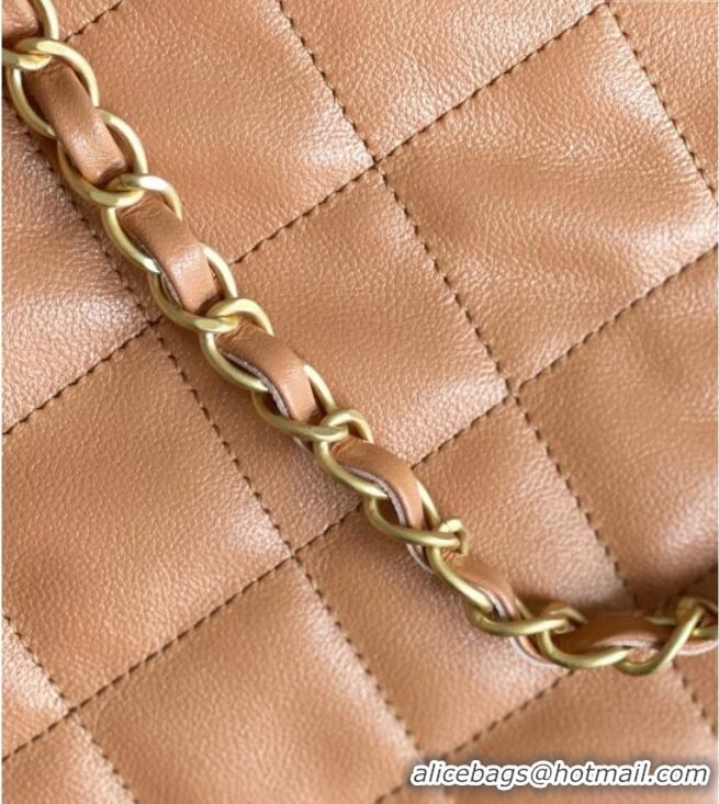 Buy New Cheap Chanel Medium Messenger Bag in Brown Calfskin AS4668 2025 Top Quality