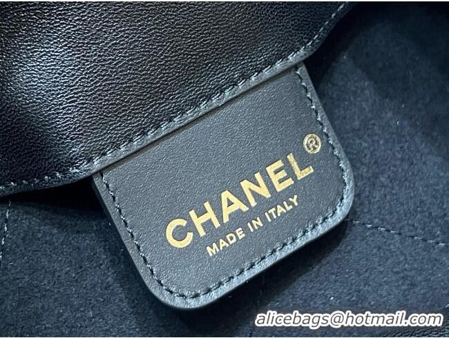 New Design Chanel Hobo Bag in Shiny Lambskin AS5403 Black 2025 Top Quality